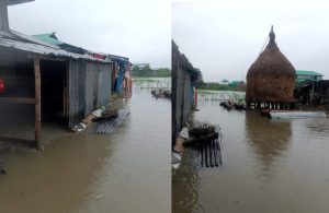 ঘূর্নিঝড়ের প্রভাব ও ভারী বর্ষনে জলাবদ্ধতায় ঘরবাড়ি কৃষি ফলন নিয়ে শঙ্কা!